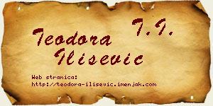 Teodora Ilišević vizit kartica